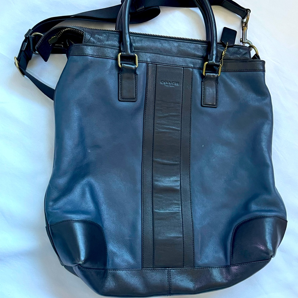 Coach men’s navy messenger bag